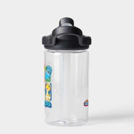 Dino Ranch | Leuke en kleurrijke dinosaurus Waterfles (Achterkant)