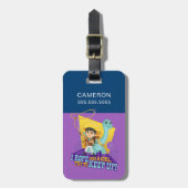 Dino Ranch | Min en Clover Bagagelabel (Voorkant verticaal)