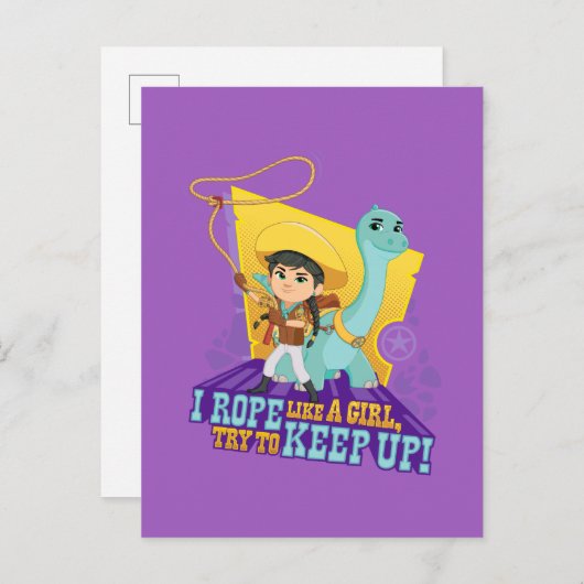 Dino Ranch | Min en Clover Briefkaart (Voorkant / Achterkant)