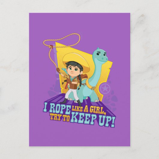 Dino Ranch | Min en Clover Briefkaart (Voorkant)