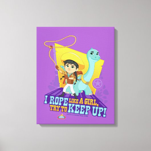 Dino Ranch | Min en Clover Canvas Afdruk (Voorkant)