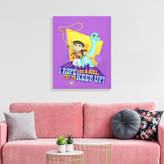 Dino Ranch | Min en Clover Canvas Afdruk (Insitu (Woonkamer))