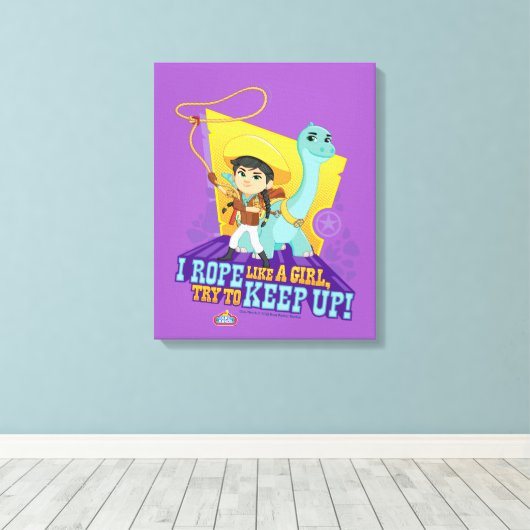 Dino Ranch | Min en Clover Canvas Afdruk (Insitu (Houten vloer))