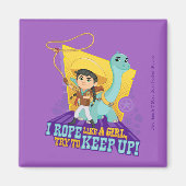 Dino Ranch | Min en Clover Magneet (Voorkant)