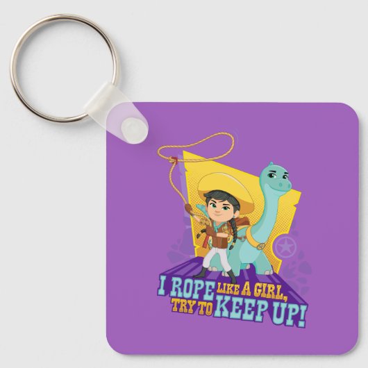 Dino Ranch | Min en Clover Sleutelhanger (Voorkant)