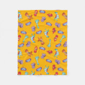 Dino Ranch Patroon op Geel Fleece Deken (Voorkant)