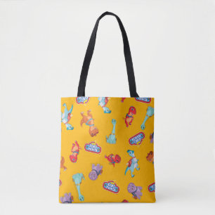 Dino Ranch Patroon op Geel Tote Bag