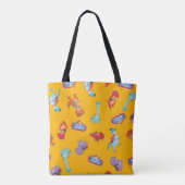 Dino Ranch Patroon op Geel Tote Bag (Achterkant)