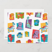 Dino Ranch Pattern Briefkaart (Voorkant / Achterkant)