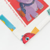 Dino Ranch Pattern Fleece Deken (Hoek)