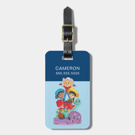 Dino Ranch Vrienden Bagagelabel (Voorkant verticaal)