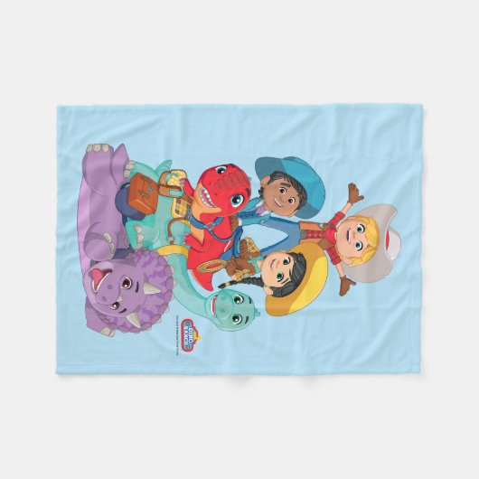 Dino Ranch Vrienden Fleece Deken (Voorkant (Horizontaal))
