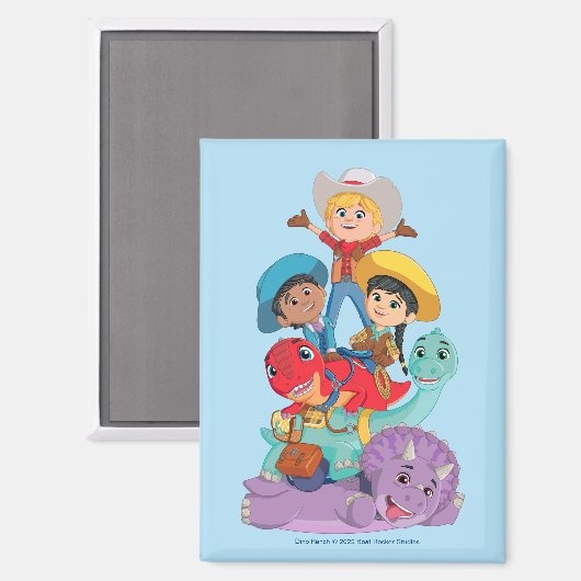 Dino Ranch Vrienden Magneet (Voorkant / Achterkant)