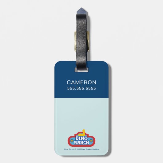 Dino Ranch Vrienden Ontwerp Bagagelabel (Achterkant verticaal)