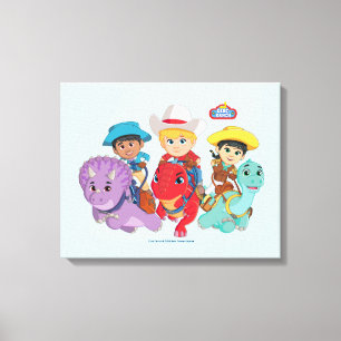 Dino Ranch Vrienden Ontwerp Canvas Afdruk
