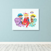 Dino Ranch Vrienden Ontwerp Canvas Afdruk (Insitu (Houten vloer))