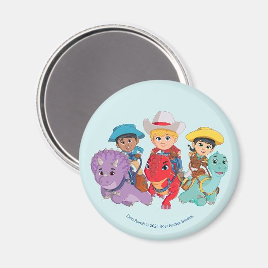 Dino Ranch Vrienden Ontwerp Magneet (Voorkant / Achterkant)