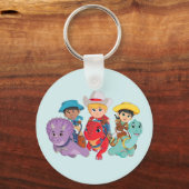 Dino Ranch Vrienden Ontwerp Sleutelhanger (Voorkant)