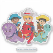 Dino Ranch Vrienden Ontwerp Sticker (Voorkant)