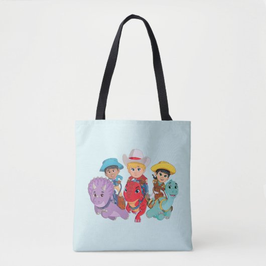 Dino Ranch Vrienden Ontwerp Tote Bag (Voorkant)