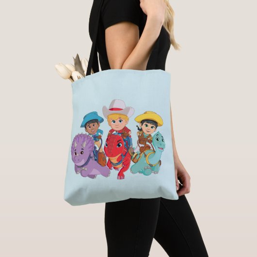 Dino Ranch Vrienden Ontwerp Tote Bag (Dichtbij)