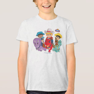 Dino Ranch Vrienden Ontwerp Tri-Blend Shirt