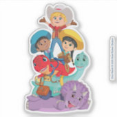 Dino Ranch Vrienden Sticker (Voorkant)