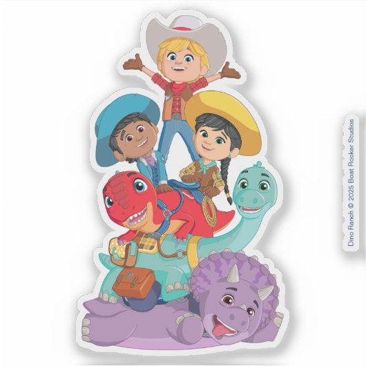 Dino Ranch Vrienden Sticker (Voorkant)