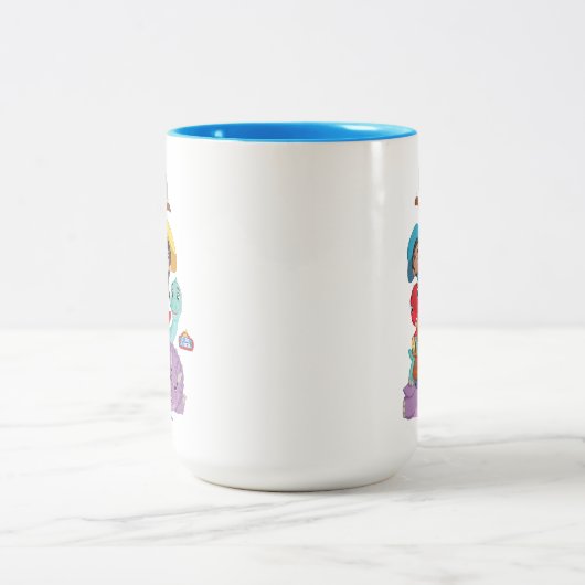 Dino Ranch Vrienden Tweekleurige Koffiemok (Center)