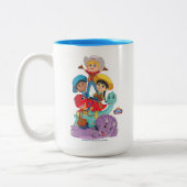 Dino Ranch Vrienden Tweekleurige Koffiemok (Links)