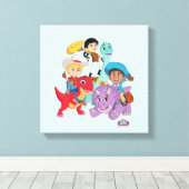 Dino Ranch Yee Haw! Canvas Afdruk (Insitu (Houten vloer))