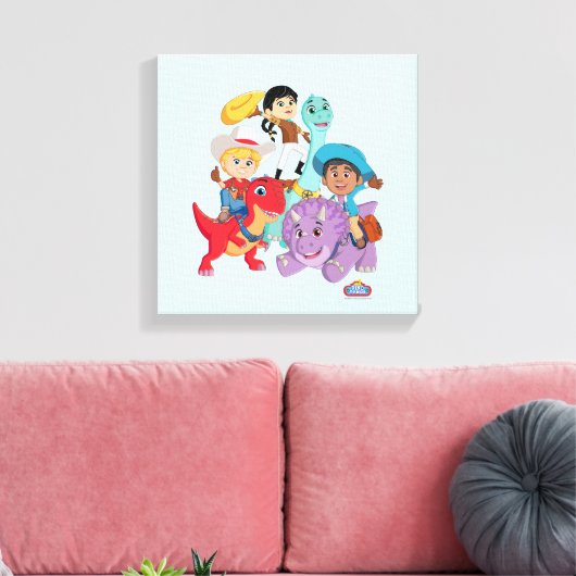 Dino Ranch Yee Haw! Canvas Afdruk (Insitu (Woonkamer))