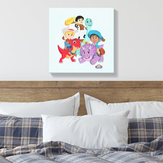 Dino Ranch Yee Haw! Canvas Afdruk (Insitu (Slaapkamer))