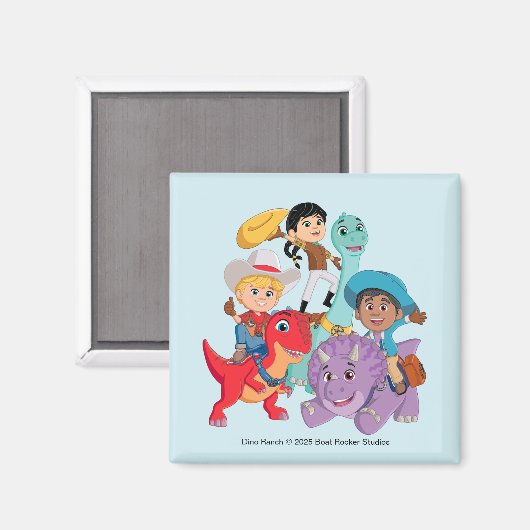 Dino Ranch Yee Haw! Magneet (Voorkant / Achterkant)