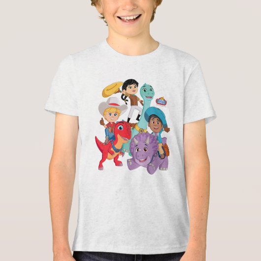 Dino Ranch Yee Haw! Tri-Blend Shirt (Voorkant)