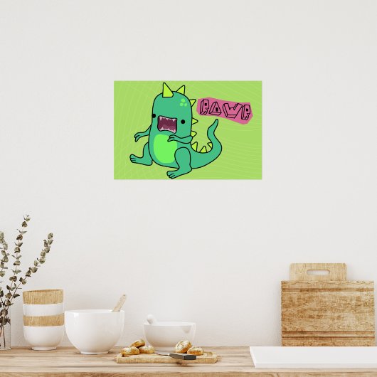 Dino Rawr Poster (Keuken)