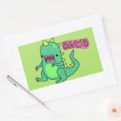 Dino Rawr Rechthoekige Sticker (Envelop)