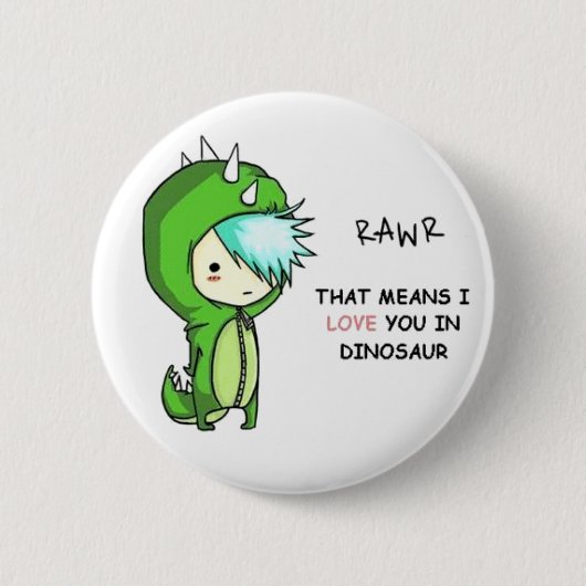 dino RAwr Ronde Button 5,7 Cm (Voorkant)