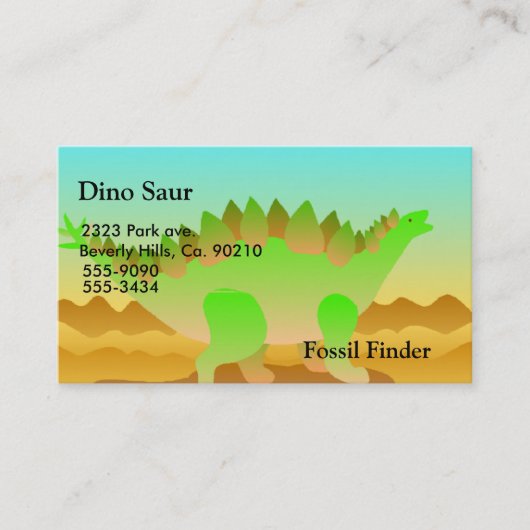 Dino Rawr Set Visitekaartje (Voorkant)