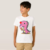 Dino Red Nose Funny Dinosaur Day 2025 T-shirt (Voorkant volledig)
