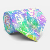 Dino-regenboog Stropdas (Opgerold)