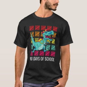 Dino Rex 100 dagen school leraren studenten T-shirt