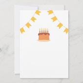 Dino Rex Dinosaurus Cake Balloon 5e Verjaardagsfee Kaart (Achterkant)