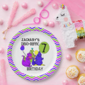 Dino-Riffic 7th Birthday Paper Borden Papieren Bordje (Feest)