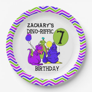 Dino-Riffic 7th Birthday Paper Borden Papieren Bordje