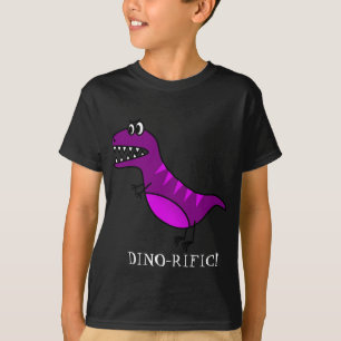 Dino-rific schattig paarse dinosaurus kind ontwerp t-shirt