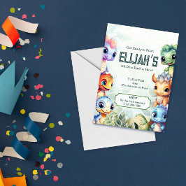 Dino Roar 5th Birthday Bash Kaart