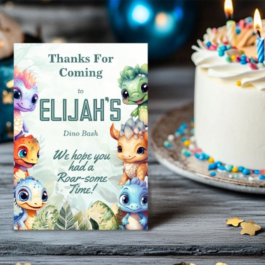 Dino Roar Bedankt kaart roar-some time