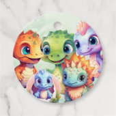 Dino Roar Birthday Bash Bedankjes Labels (Voorkant)