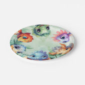 Dino Roar Birthday Bash Papieren Bordje (Gekanteld)